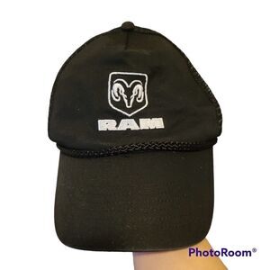 Vintage RAM black snapback caps hats